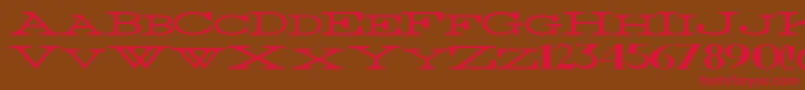 ThinWidest Font – Red Fonts on Brown Background