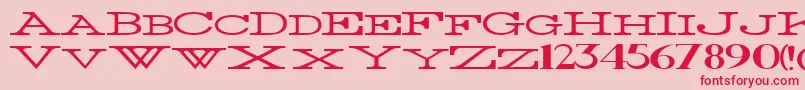 ThinWidest Font – Red Fonts on Pink Background