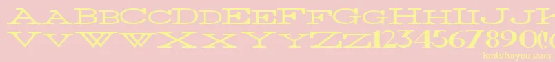 ThinWidest Font – Yellow Fonts on Pink Background