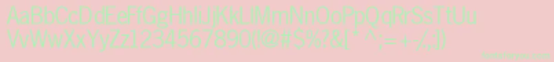 Macrossk Font – Green Fonts on Pink Background