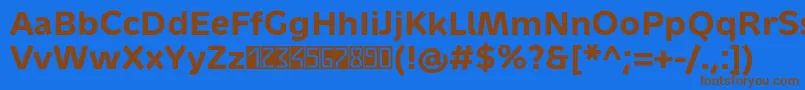 Шрифт MetrondigitaProBold – коричневые шрифты на синем фоне