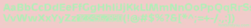 MetrondigitaProBold Font – Green Fonts on Pink Background