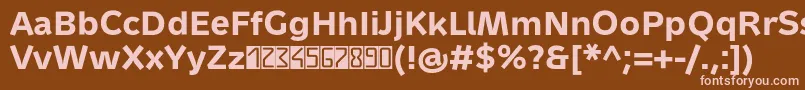 Шрифт MetrondigitaProBold – розовые шрифты на коричневом фоне
