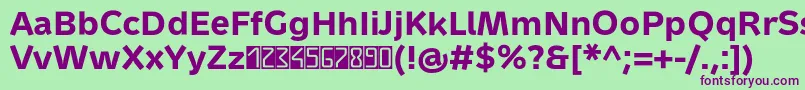 MetrondigitaProBold Font – Purple Fonts on Green Background