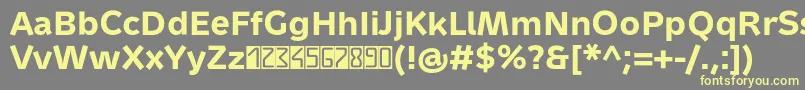 MetrondigitaProBold Font – Yellow Fonts on Gray Background