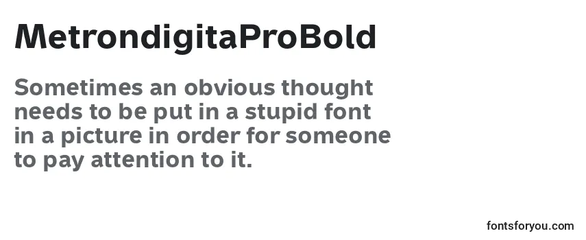 MetrondigitaProBold-fontti