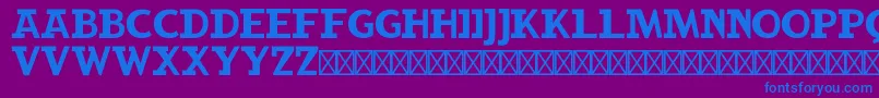 RockbuchetRegular Font – Blue Fonts on Purple Background