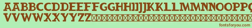 RockbuchetRegular Font – Brown Fonts on Green Background