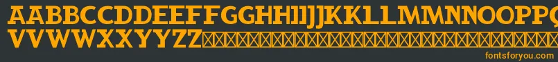 RockbuchetRegular Font – Orange Fonts on Black Background