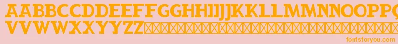 RockbuchetRegular Font – Orange Fonts on Pink Background