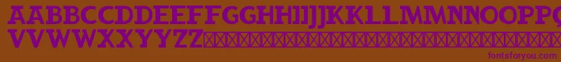 RockbuchetRegular Font – Purple Fonts on Brown Background