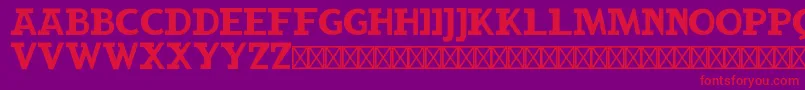 RockbuchetRegular Font – Red Fonts on Purple Background