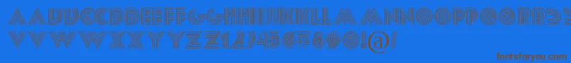 Paralis Font – Brown Fonts on Blue Background