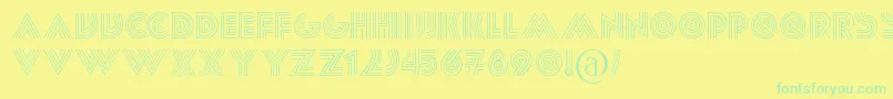Paralis Font – Green Fonts on Yellow Background