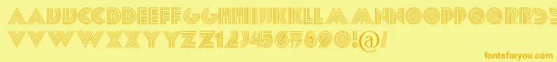Paralis Font – Orange Fonts on Yellow Background