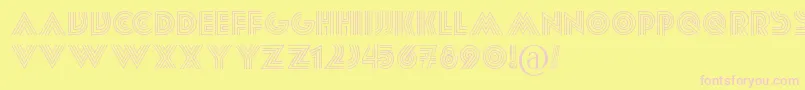 Paralis Font – Pink Fonts on Yellow Background