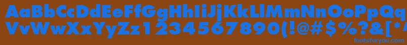Шрифт Agfatumextraboldc – синие шрифты на коричневом фоне