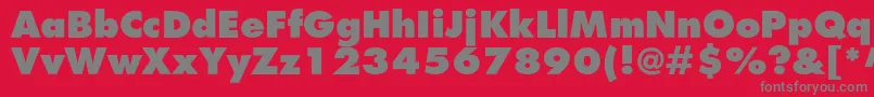 Agfatumextraboldc Font – Gray Fonts on Red Background