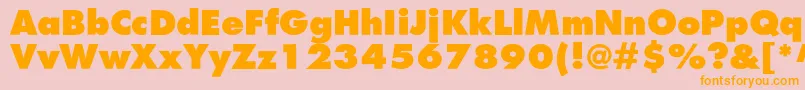 Fonte Agfatumextraboldc – fontes laranjas em um fundo rosa