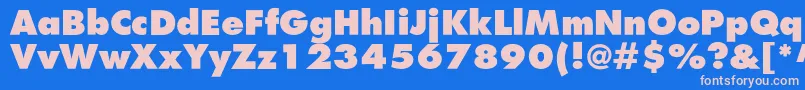 Police Agfatumextraboldc – polices roses sur fond bleu