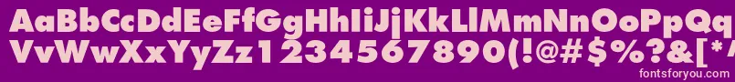 Agfatumextraboldc Font – Pink Fonts on Purple Background