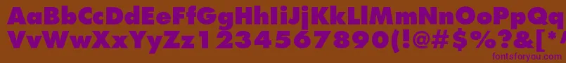 Agfatumextraboldc-Schriftart – Violette Schriften auf braunem Hintergrund
