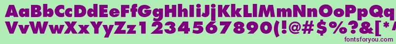 Saiba mais sobre a fonte Agfatumextraboldc Fonte Agfatumextraboldc – fontes roxas em um fundo verde