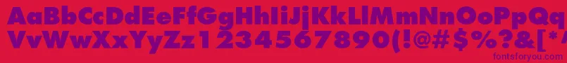 Agfatumextraboldc Font – Purple Fonts on Red Background