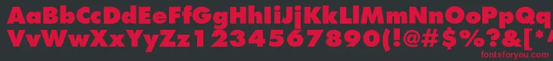 Agfatumextraboldc Font – Red Fonts on Black Background
