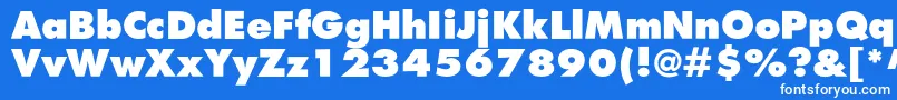 Agfatumextraboldc Font – White Fonts on Blue Background