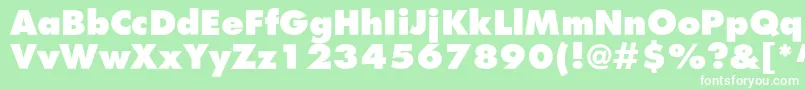 フォントAgfatumextraboldc – 緑の背景に白い文字