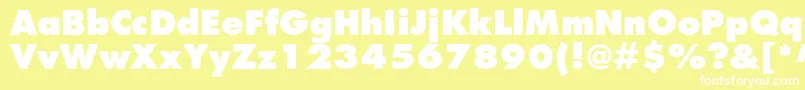 Agfatumextraboldc Font – White Fonts on Yellow Background