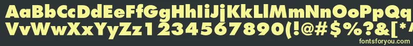 Agfatumextraboldc Font – Yellow Fonts on Black Background