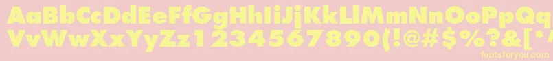 Agfatumextraboldc Font – Yellow Fonts on Pink Background
