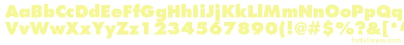 Agfatumextraboldc Font – Yellow Fonts on White Background