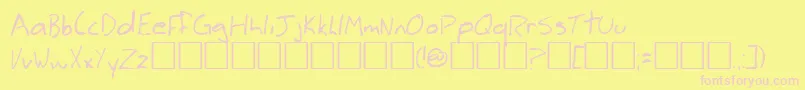 Leck Font – Pink Fonts on Yellow Background