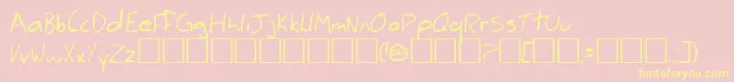 Leck Font – Yellow Fonts on Pink Background