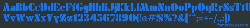 Einmal Font – Blue Fonts on Black Background