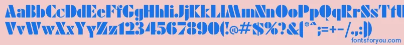 More about Einmal Font Einmal Font – Blue Fonts on Pink Background