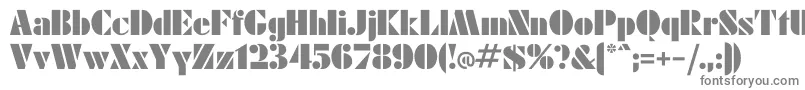 フォントEinmal – 白い背景に灰色の文字