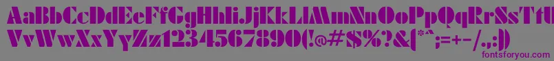 Einmal Font – Purple Fonts on Gray Background