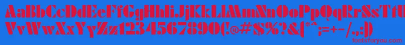 fuente Einmal – Fuentes Rojas Sobre Fondo Azul