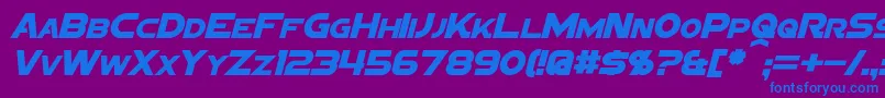SigmaFiveSansItalic Font – Blue Fonts on Purple Background
