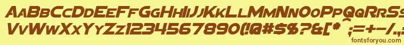 SigmaFiveSansItalic Font – Brown Fonts on Yellow Background