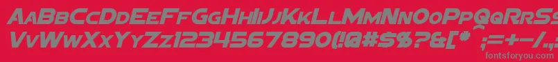 SigmaFiveSansItalic Font – Gray Fonts on Red Background