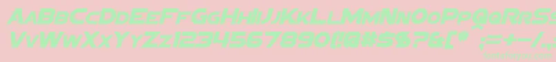 SigmaFiveSansItalic Font – Green Fonts on Pink Background