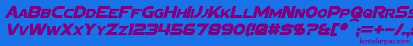 SigmaFiveSansItalic Font – Purple Fonts on Blue Background