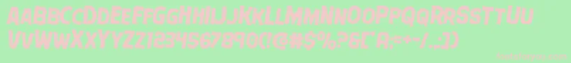 Terrorbabblerotate2 Font – Pink Fonts on Green Background