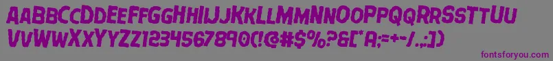 Шрифт Terrorbabblerotate2 – фиолетовые шрифты на сером фоне