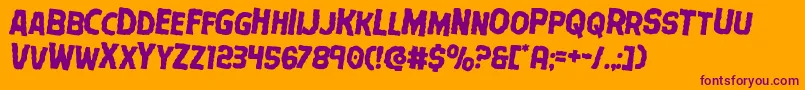 Terrorbabblerotate2 Font – Purple Fonts on Orange Background